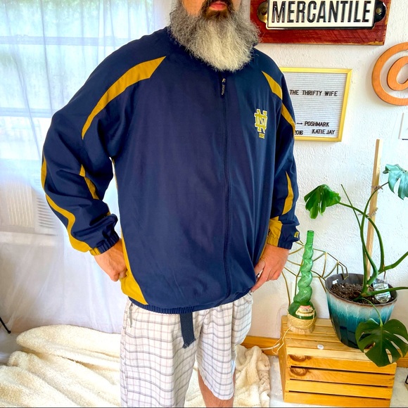 Vintage Russell Athletics Team Issue Notre Dame Windbreaker Size XLT - Picture 1 of 8